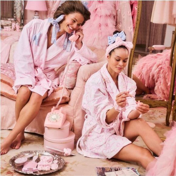 NWT Loveshackfancy & Wet Brush Cotton Wash Headband in Rosa Beau. - Picture 12 of 16